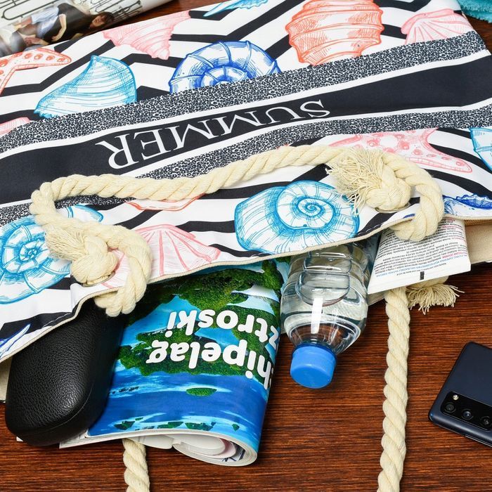 Muszle Duża torba plażowa torebka summer pojemna