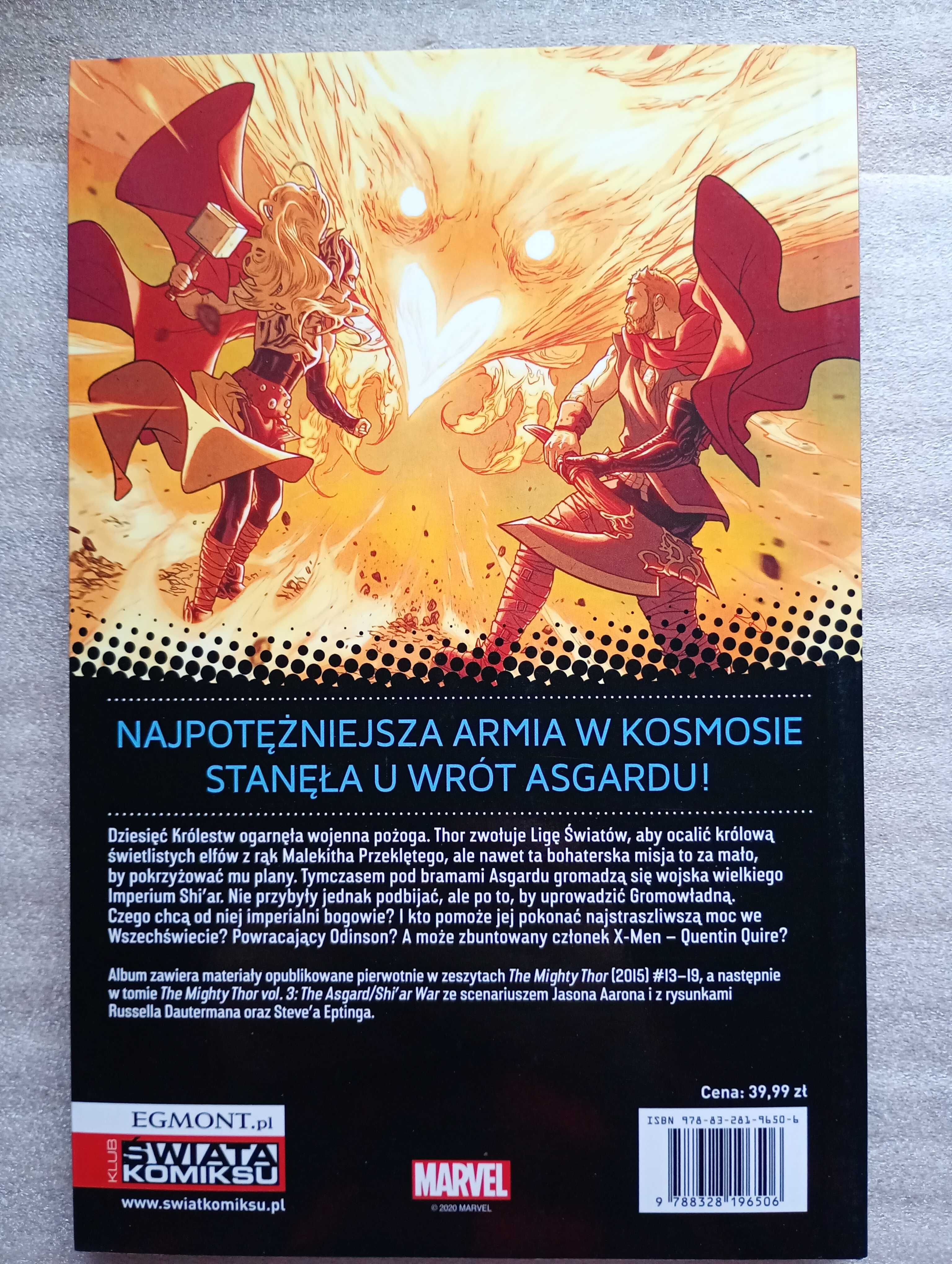 Potężna Thor tom 3 wojna Shiar z Asgardem