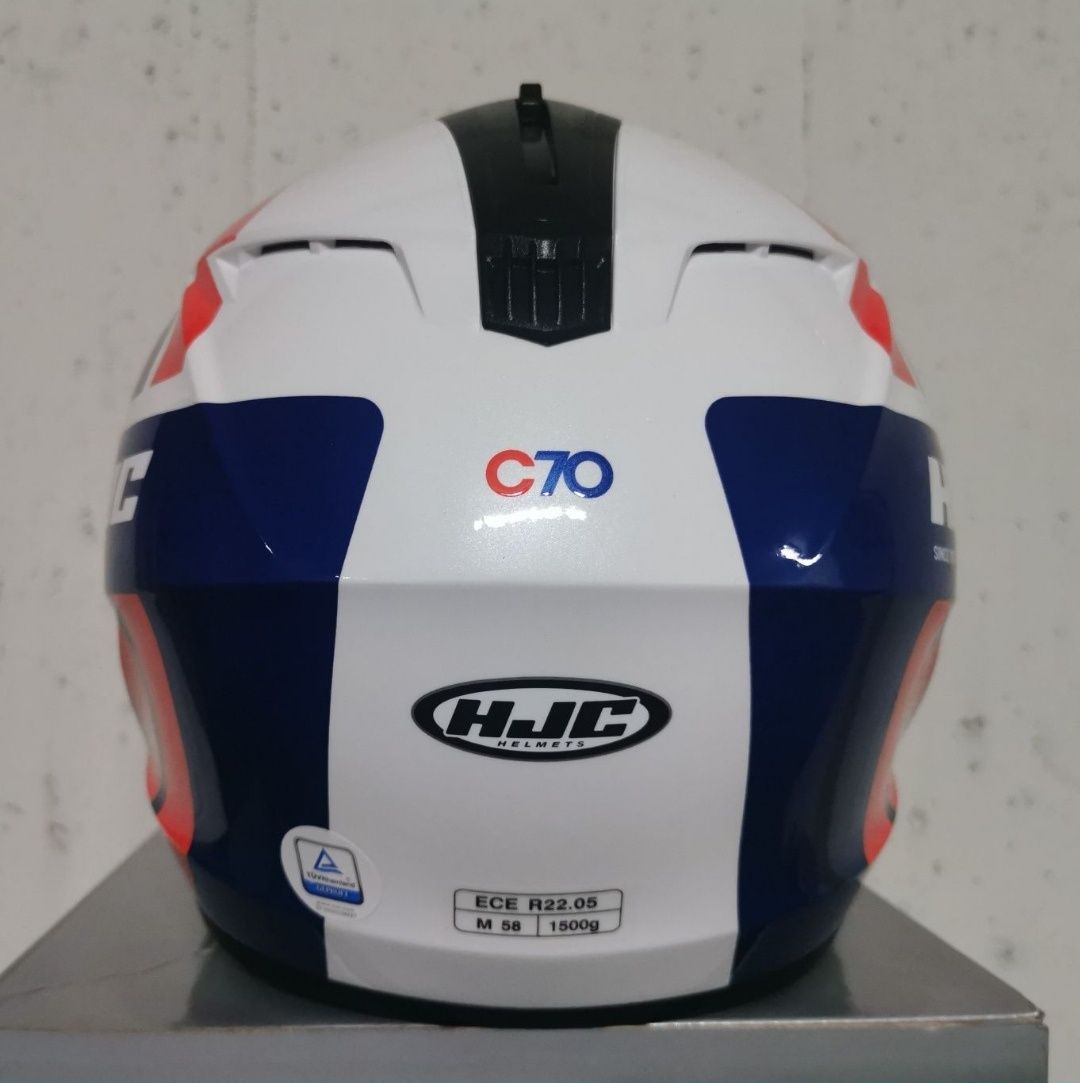 Capacete HJC C70 Curves White / Blue ( NOVOS )