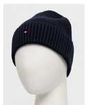 Tommy Hilfiger Sport шапка біні темно-синя із суміші вовни