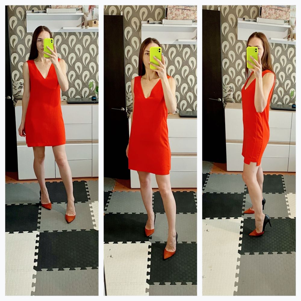 Платье красное ZARA 42-44р. Червоне плаття  42-44р.