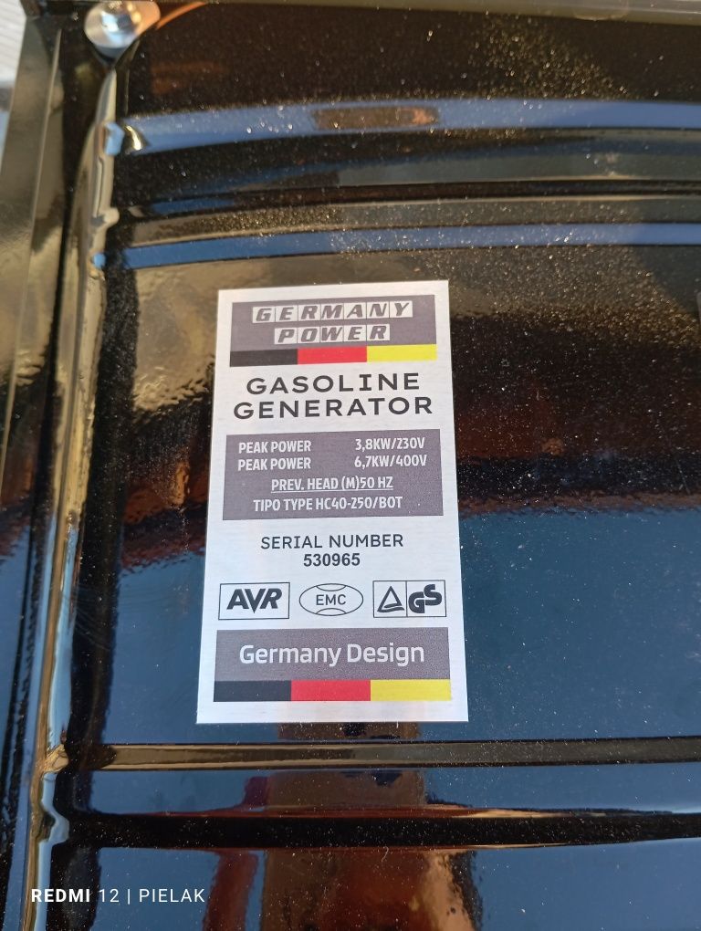 Agregat generator prądotwórczy ARG-89-EN