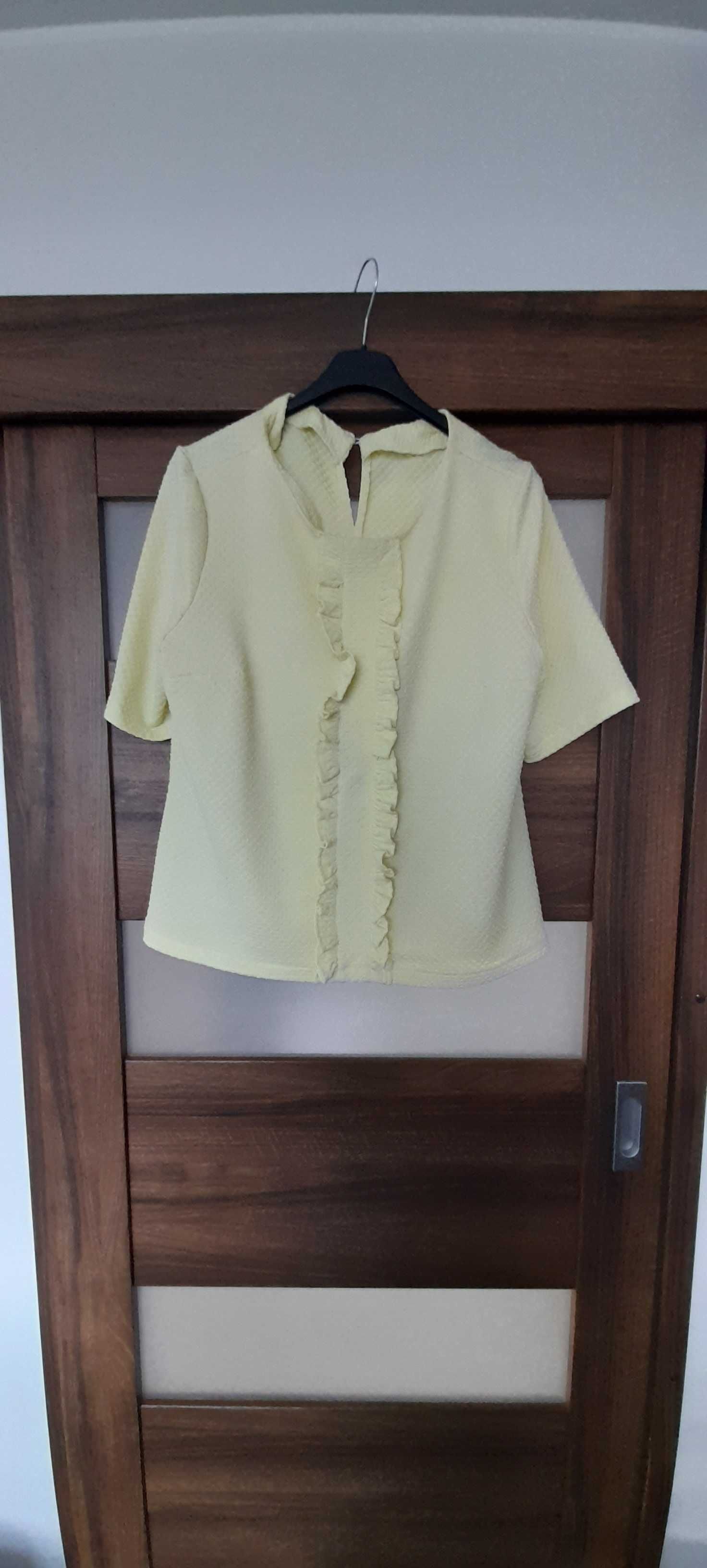 Bluza bluzka damska żółta pod pachami 140cm roz.150 cm dł,60 cm