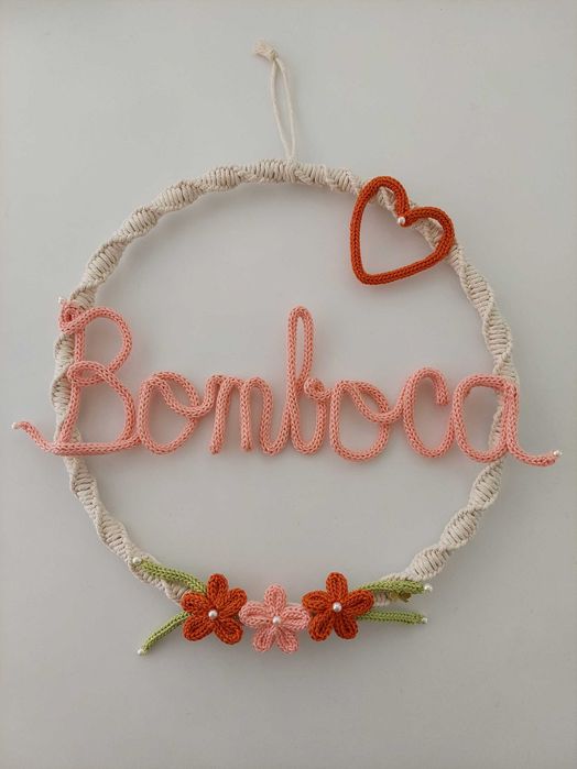 Quadro Personalizado em macramé e tricotim - Bomboca | NOVO |