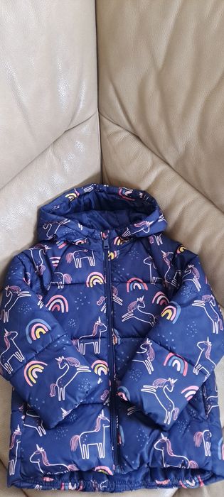 Kurtka zimowa dla dziewczynki w jednorożce r. 116