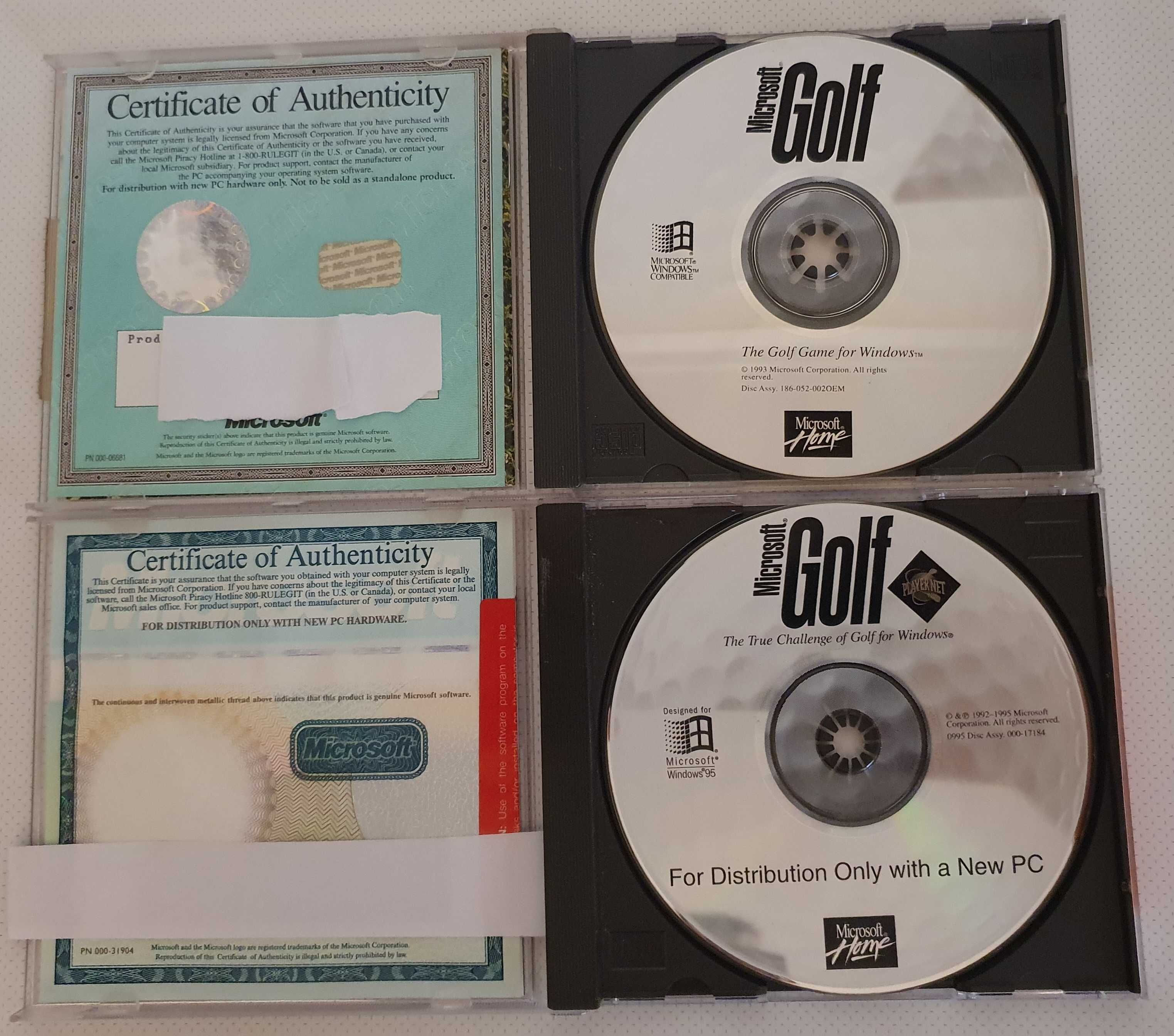 Jogos para PC, vintage:  Emperor, Rogue Spear, Golf 1, Golf 2, Goal!