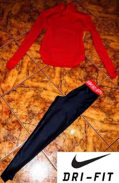NIKE DRI FIT komplet dres ORYGINAŁ legginsy i bluza r S 36 NOWOŚĆ