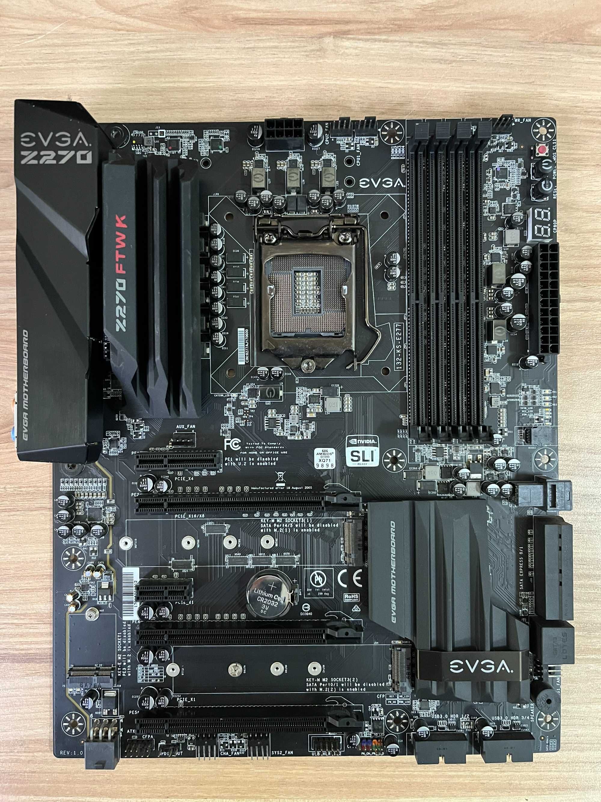 ТОП! Материнская плата EVGA Z270 FTW K s1151 DDR4 Core i7 XEON Support