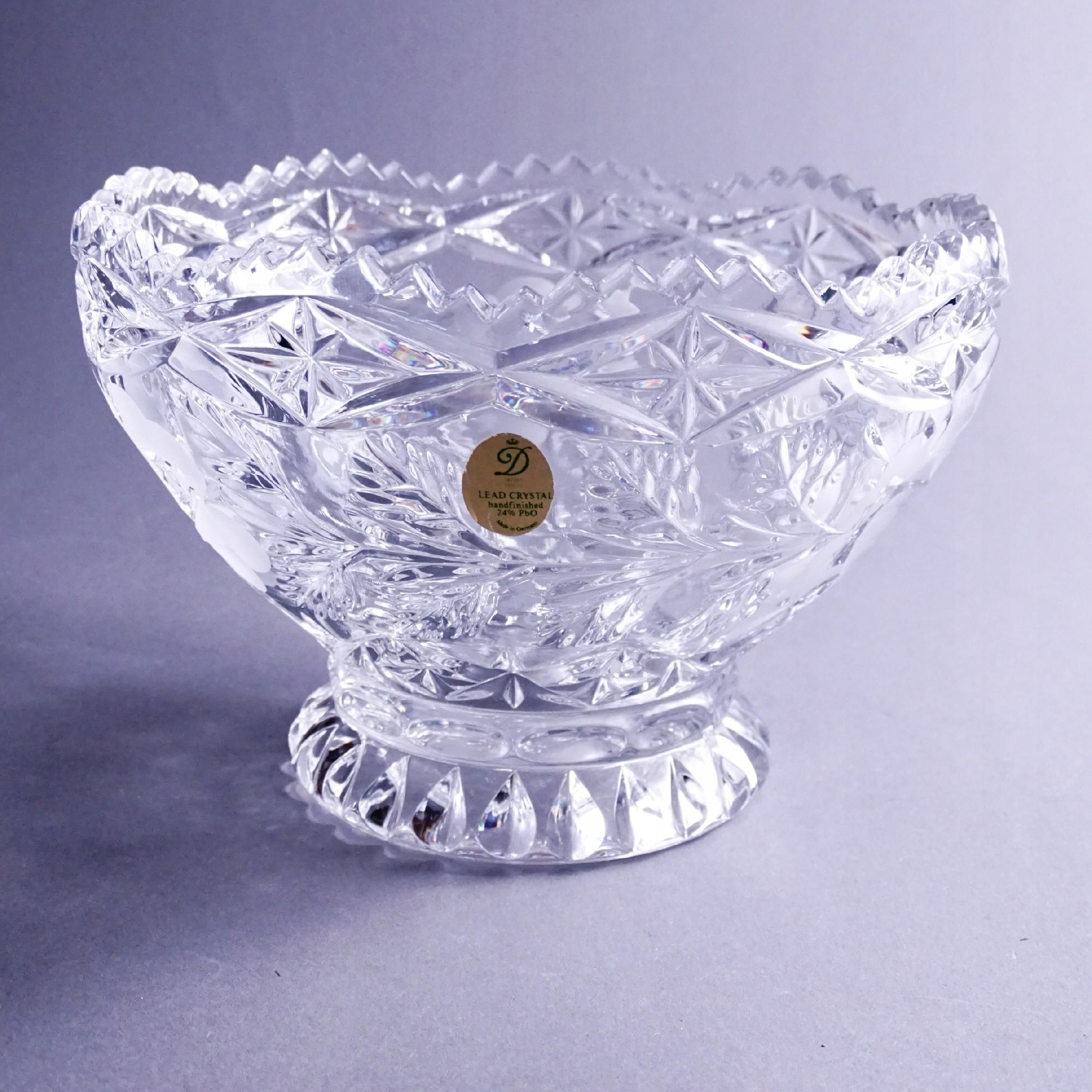kryształowa misa patera bomboniera dresden crystal