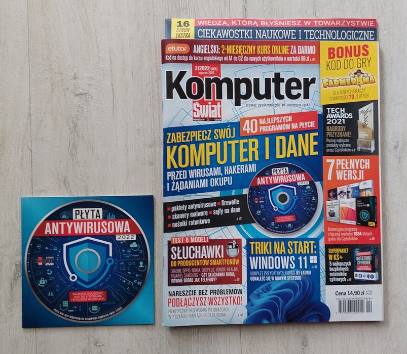 Komputer Świat 2/2022 (465) styczeń 2022 + płyta DVD