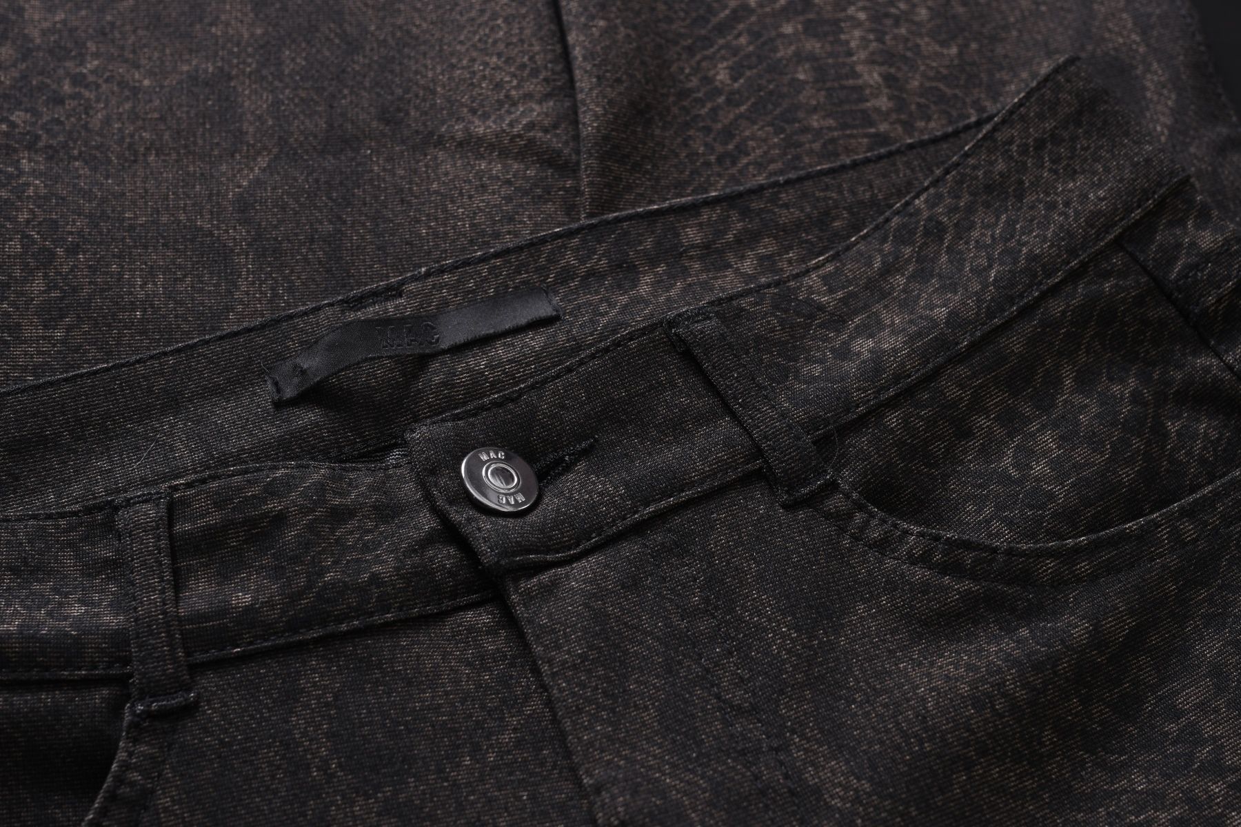 MAC JEANS COSIMA legginsy wężowa skóra brąz r. 36