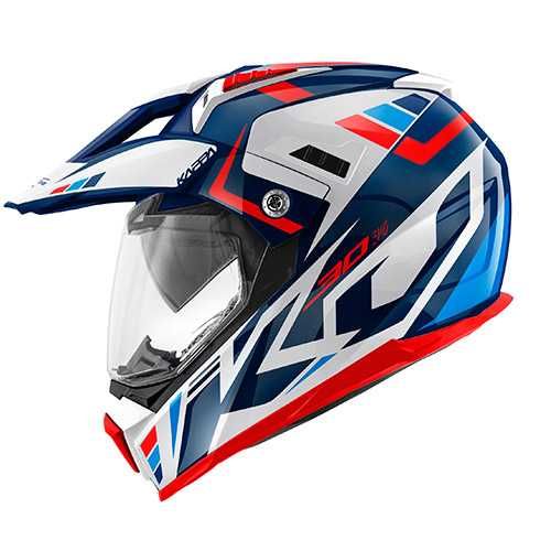 Capacete KAPPA KV30 Evo Dual OFFroad vermelho azul branco Tamanho L