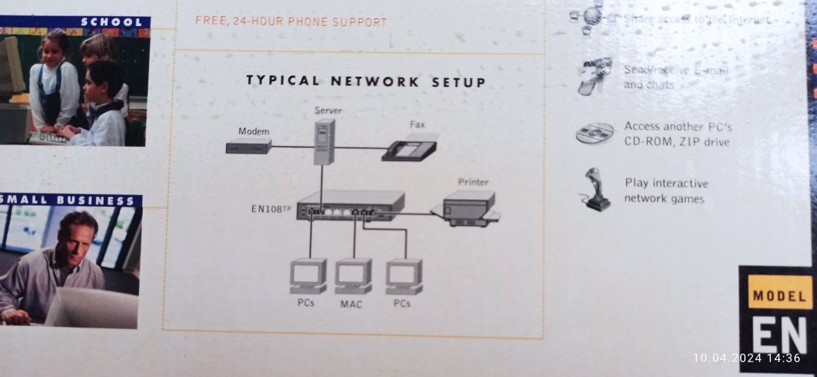 Netgear Ethernet Hub EN 108TP