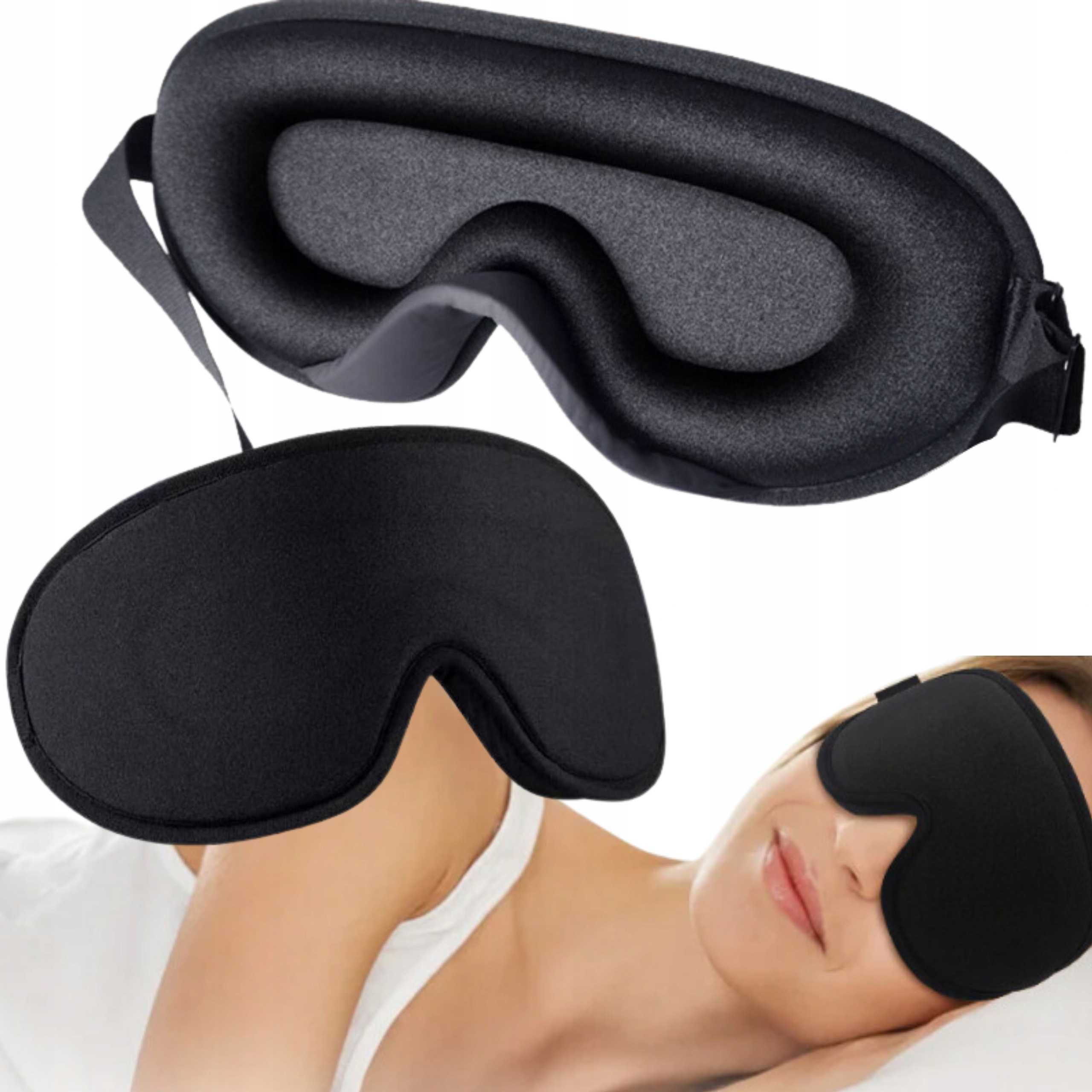 Opaska maska na oczy do spania snu poliester 3D