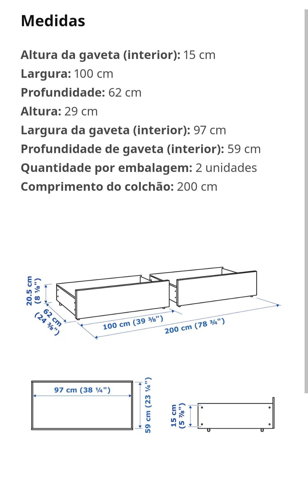 Caixa arrumação p/estr cama, branco