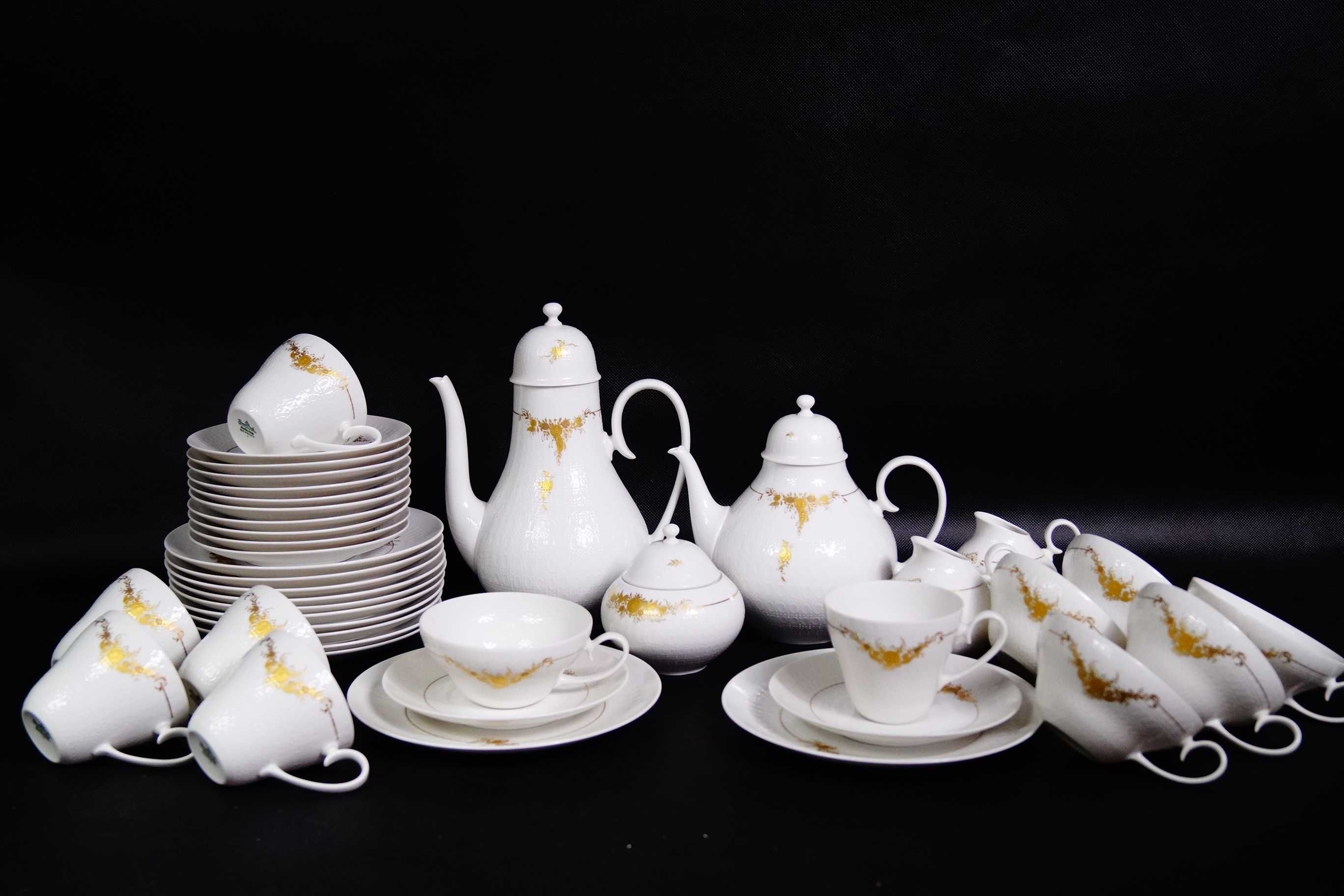 Rosenthal piękny serwis 6os KAWA + HERBATA porcelana