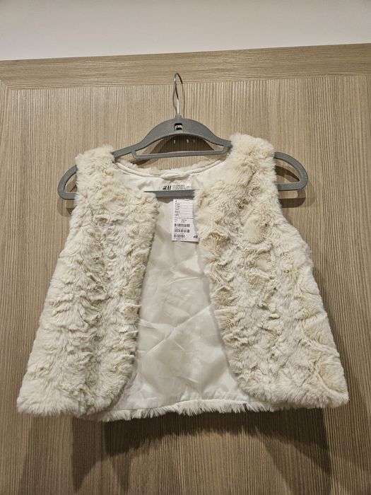 Kamizelka futrzana futerko H&M 134/140