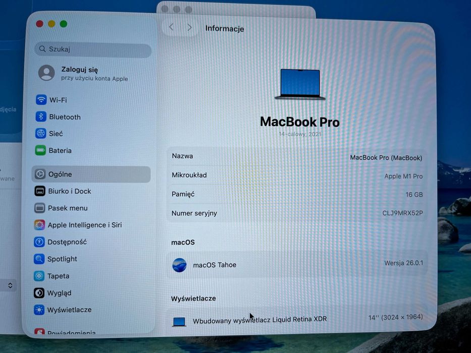 Laptop Apple MacBook A2442 Pro M1 Pro 16G 1000GB Space Gray 2021r FV23