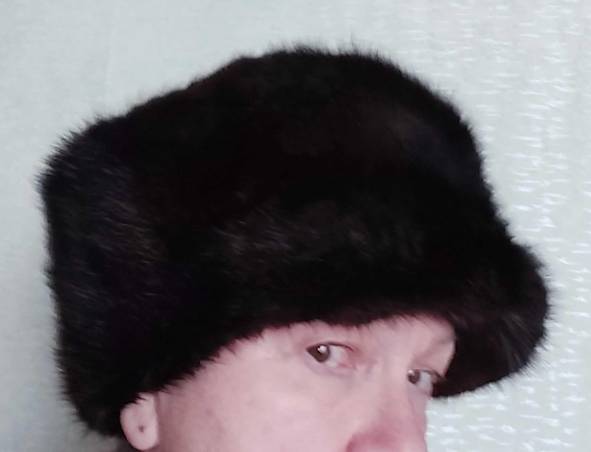 Шапка кепи из натурального меха р.58