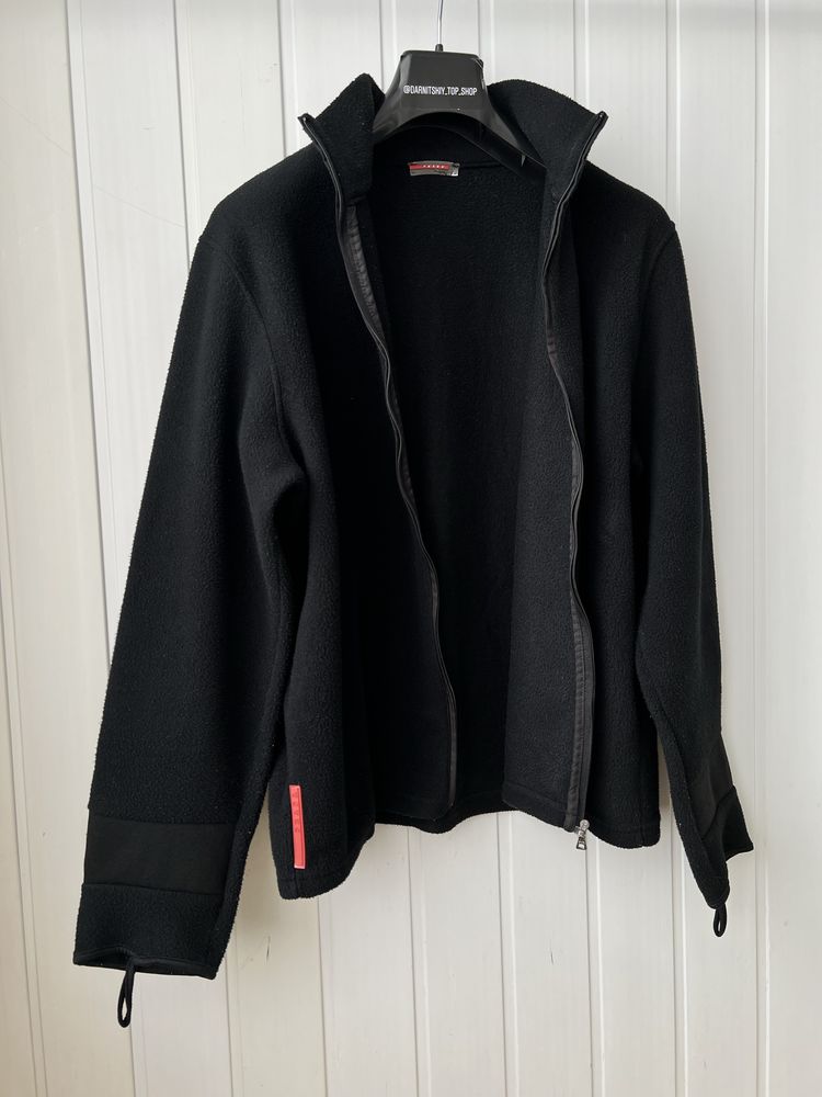 Prada fleece red tab