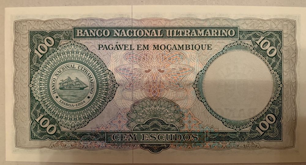 100$ Escudos - Banco Nacional Ultramarino, Moçambique