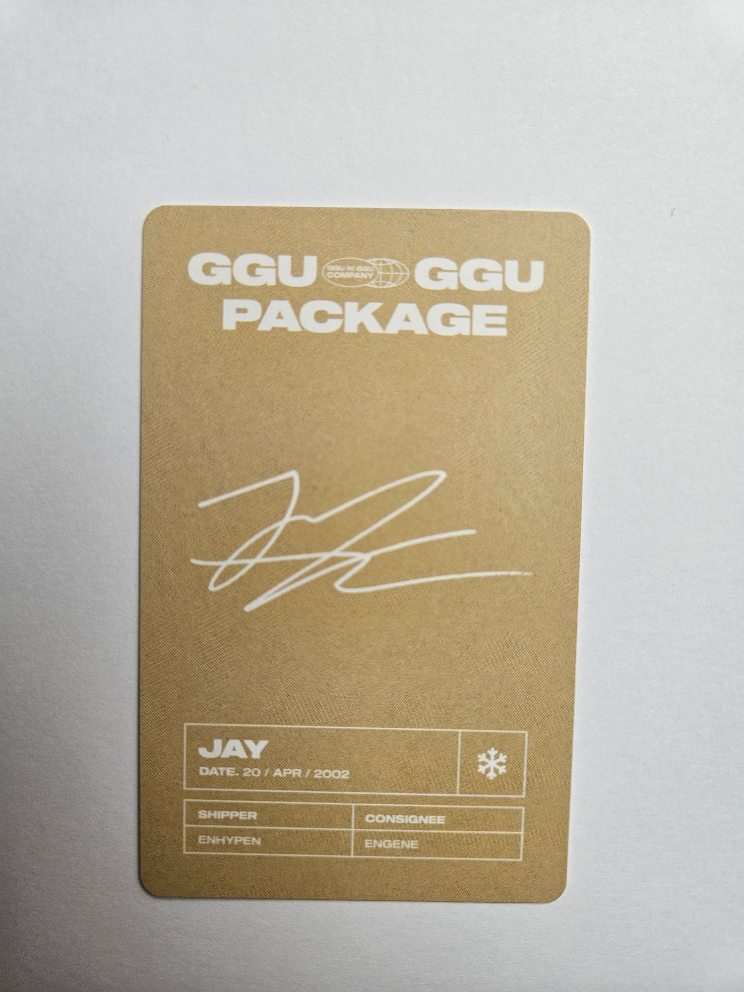 Jay enhypen kpop ggu ggu package karta photocard