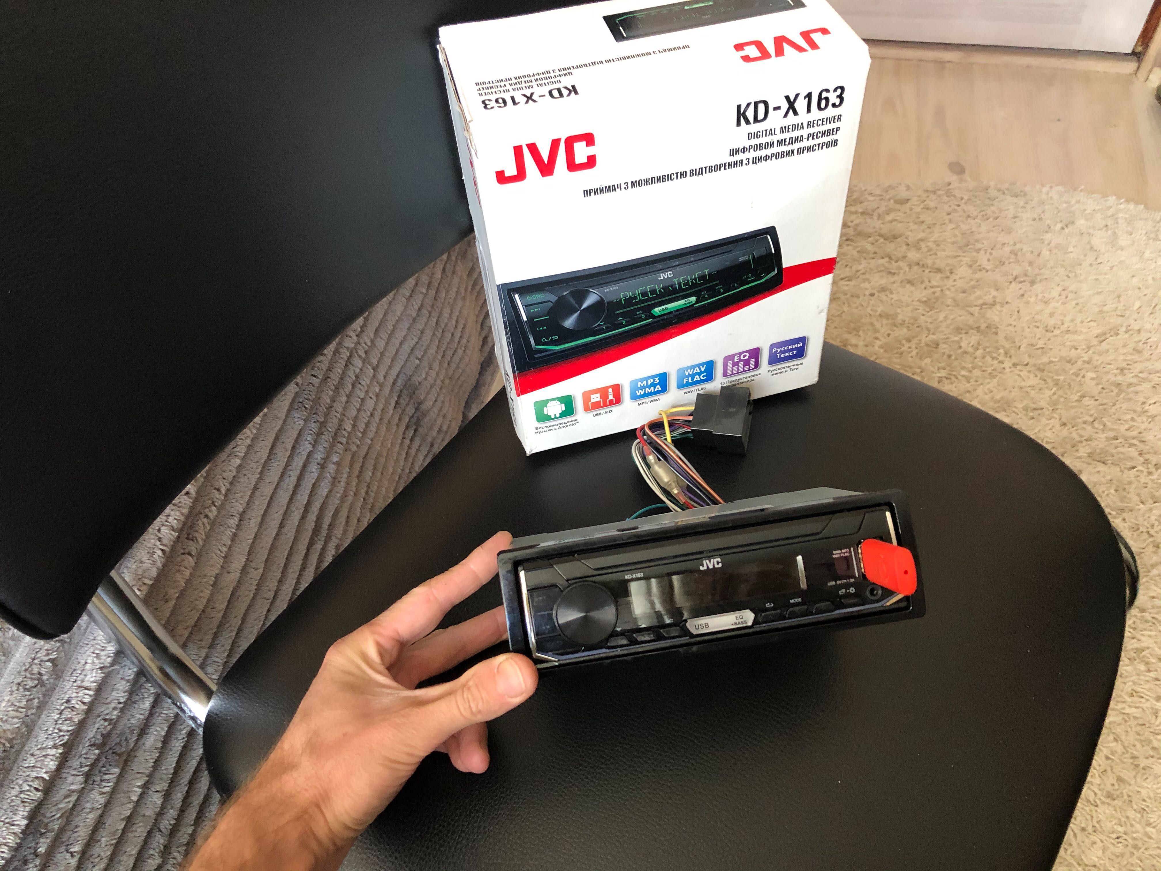 Автомагнитола JVC kd x-163 USB Оригинал Комплект