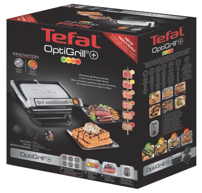 Нові! Грилі Tefal GC716d12 OptiGrill+ WAFFLES + з вафельницею (UA)