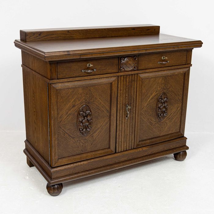 Stylowa jadalnia antyki kredens komoda okrągły stół 6 krzesła komplet