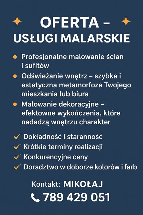 Malowanie Scian i sufitow