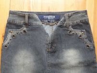 Spódnica Reserved, granatowo-szary jeans, trochę kowbojski styl !!!