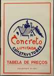 Matosinhos Concreto Ltd Construtores 1931 Tabela de Preços.