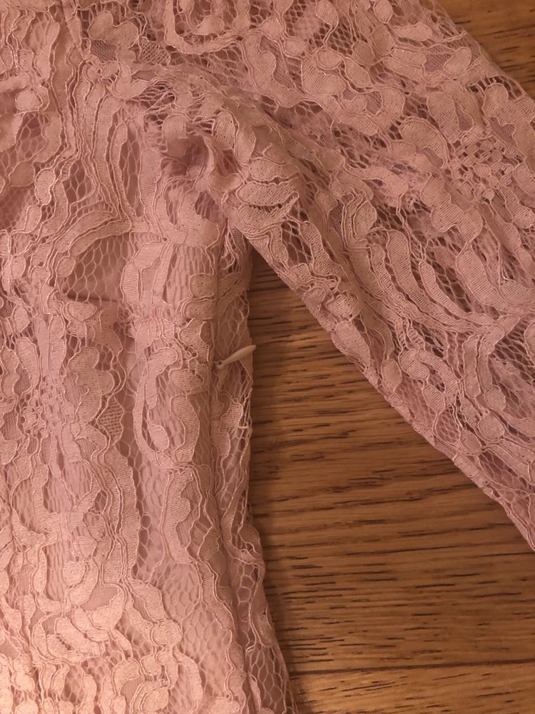 Mohito - różowa - koronkowa - sukienka - rozmiar S