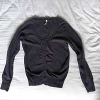 Granatowy kardigan Reserved S vintage zapinany sweter