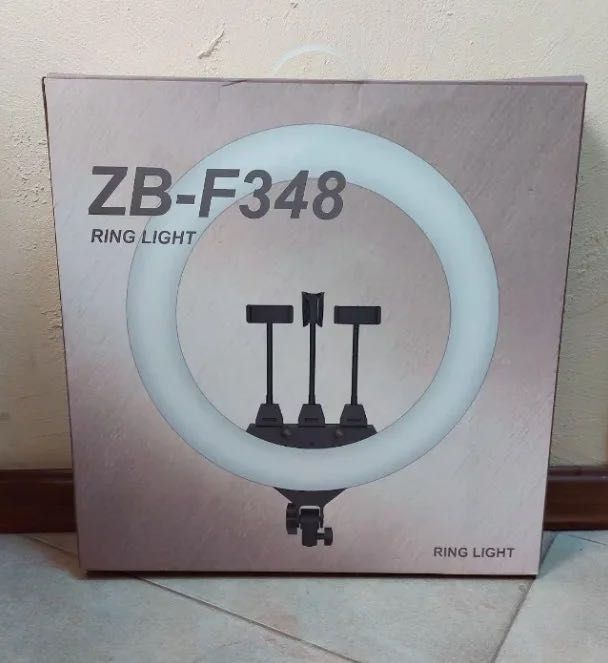 Кольцевая LED лампа RING LIGHT ZB-F448 диаметром 55см с пультом