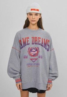 Bershka p.S-XL толстовка світшот на байці оверсайз