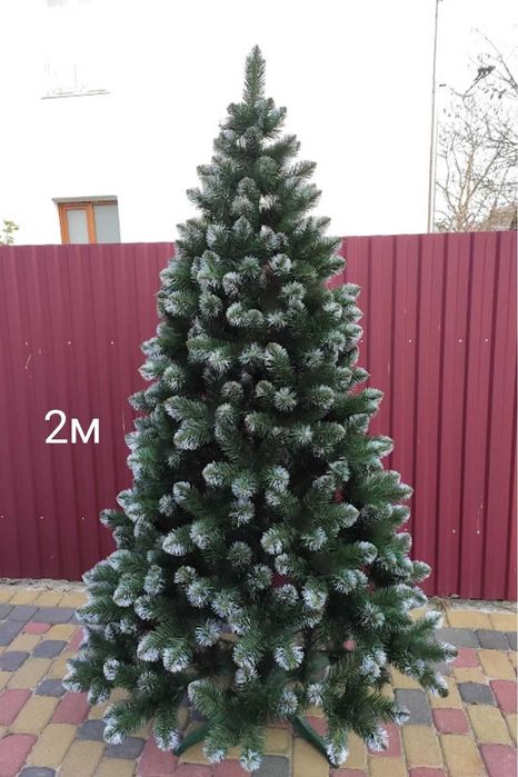 ТОП Засніжена штучна ялинка з білими кінчиками пвх, искусственная елка