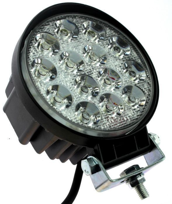 Lampa robocza 14 LED 42W okrągła 12/24V Gruba