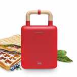 Opiekacz do kanapek gofrownica ADE Kitchen , 14×22,5×9,5 cm, czerwony