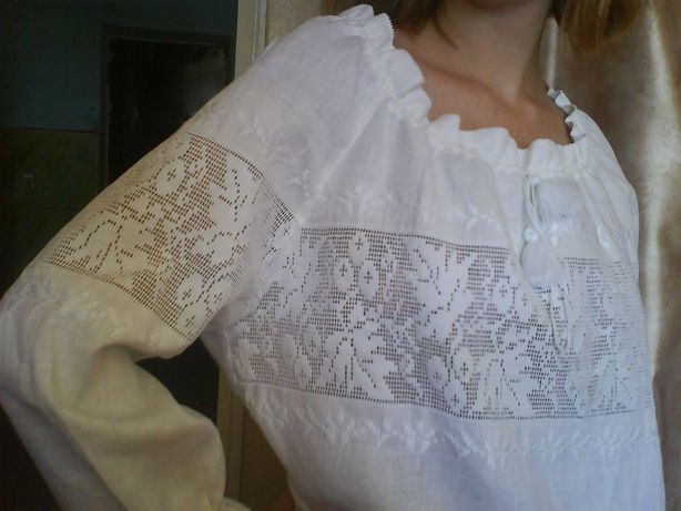 Женская блуза белым по белому недорого