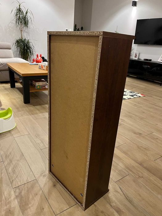 IKEA TOCKARP Szafka ścienna, witryna szklana, barek - brązowa 38x92cm