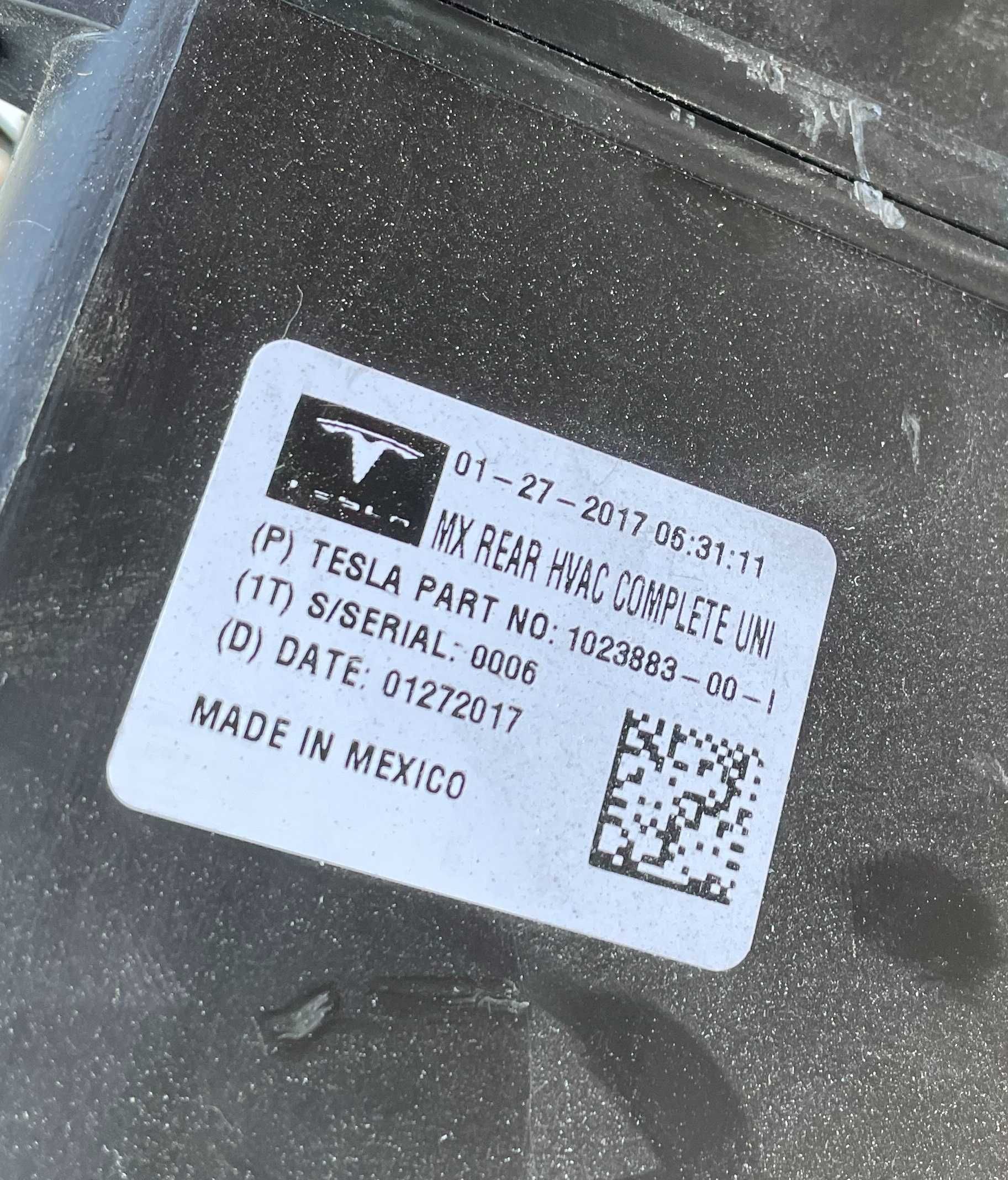 Печка задняя в сборе Tesla model X 1023883-00-l tesla x Пічка задня