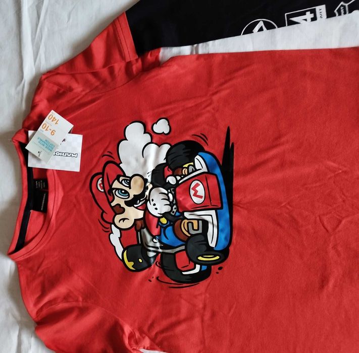 Bluzka młodzieżowa z długim rękawem Mariokart 140 cm