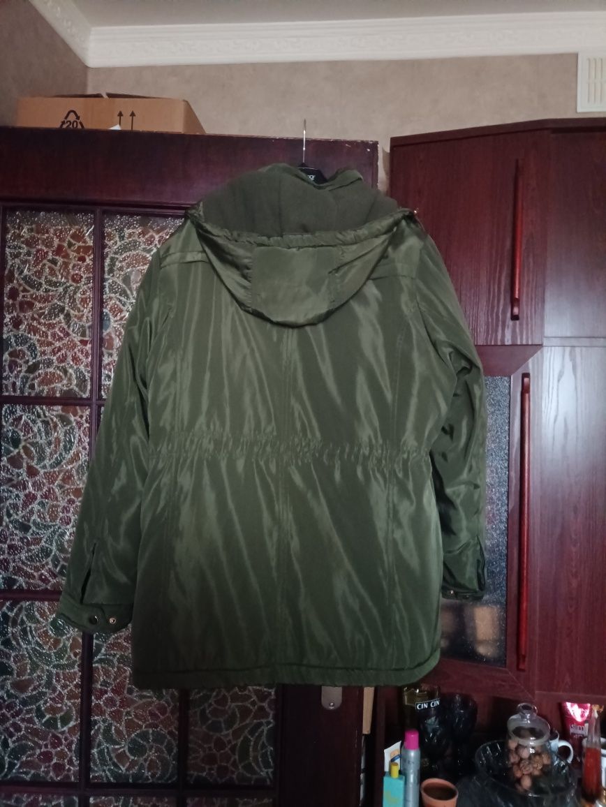 parka zimowa z połyskiem