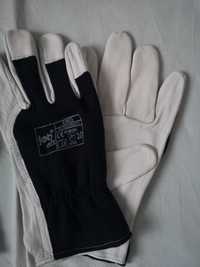 Робочі захисні рукавиці, шкіра+текстиль р. 10