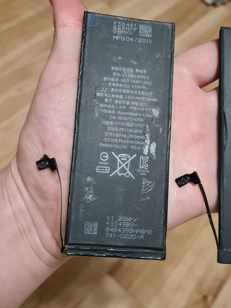 Б/У Аккумулятор для iPhone 6 Plus 3,82V.  2915 mAh APPLE 616-0771