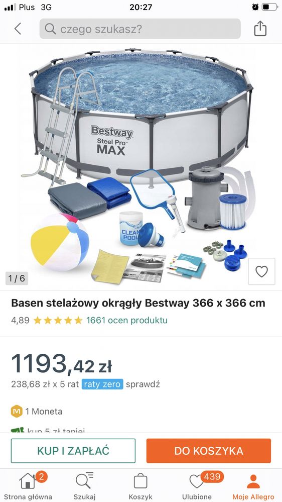 Basen 366 bestway