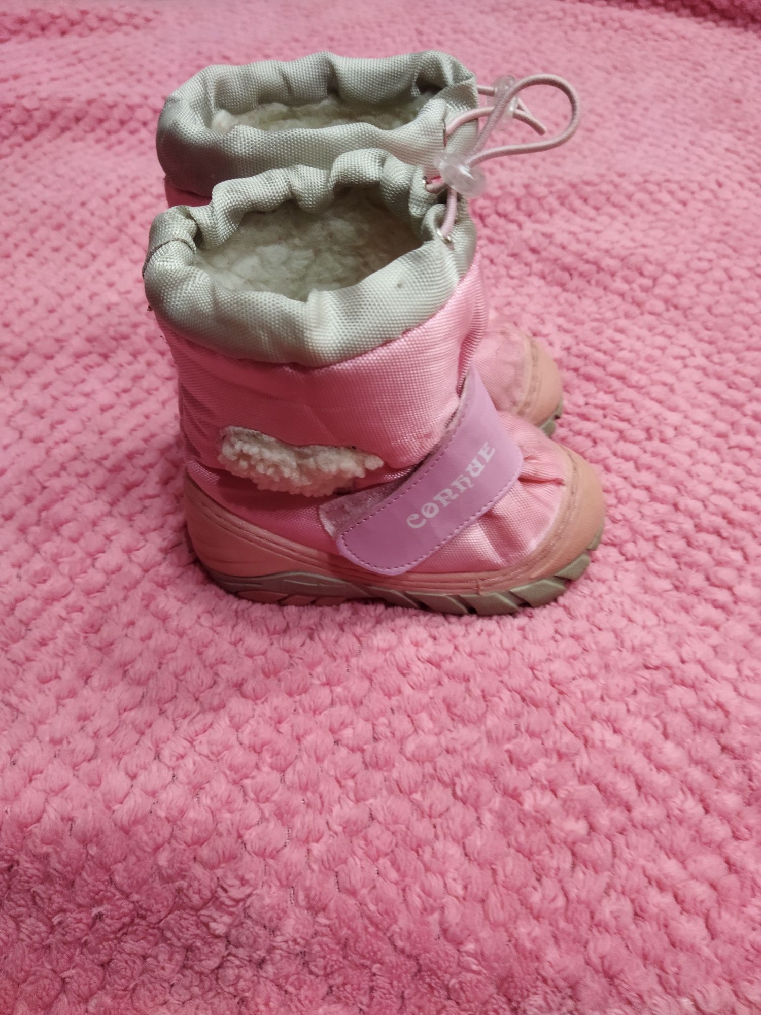 зимові чоботи дутики для дівчинки р19-20