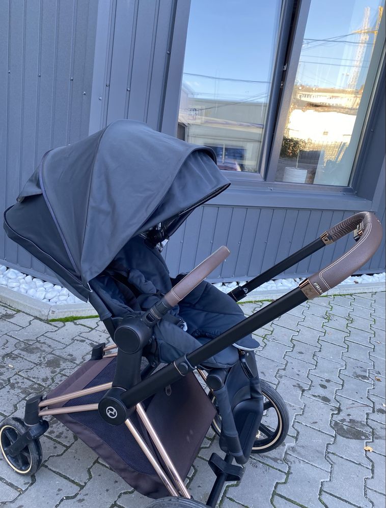 Прогулянковий блок cybex priam чорний в гарному стані та люлька чорна