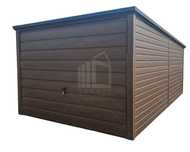 Garaż Blaszany 3X6M - Brama Drewnopodobny - Dach Spad W Tył  Id560